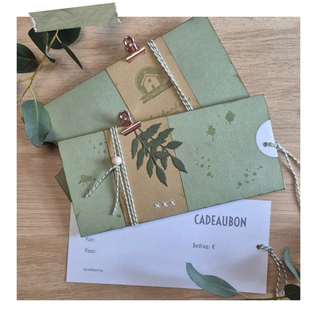 Cadeaubon voor een workshop van atelier Het Weerhuys