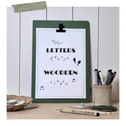 Workshop handlettering Het Weerhuys, klembord met quote