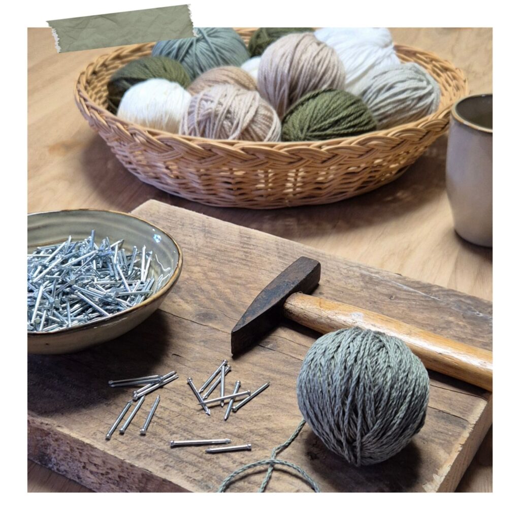 spijkerkunst workshop Friesland - hout, hamer, spijkers, wol